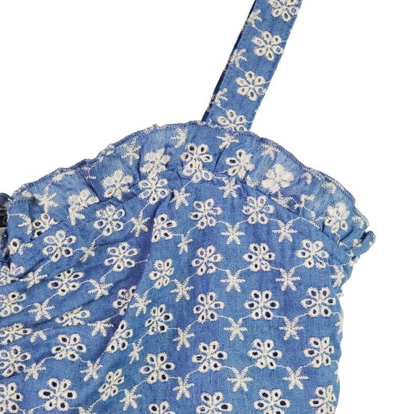 Le Lis Denim Eyelet Two Piece Outfit Sz S, NWT - Picture 8 of 13